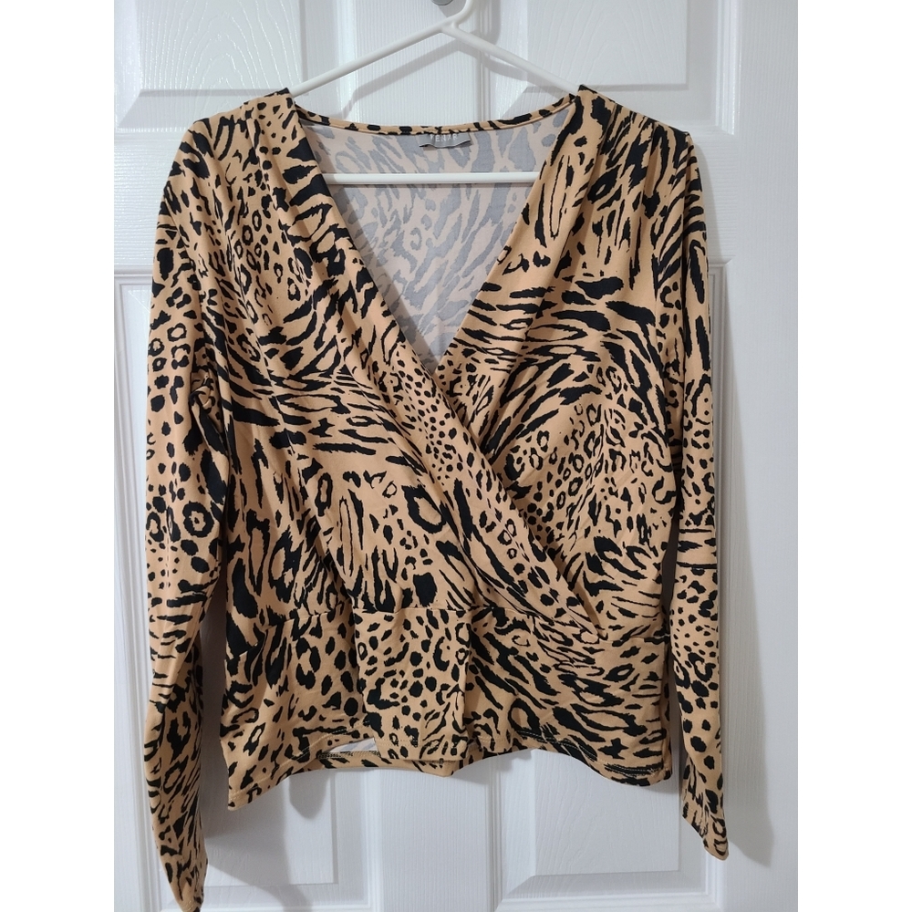 Animal Print Top Kenar